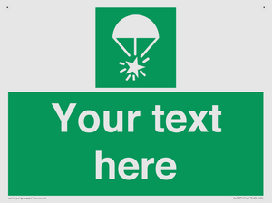 Custom sign safe condition Rocket parachute flare